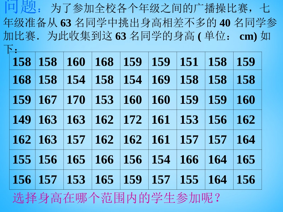 湖北省十堰市竹山县茂华中学七年级数学下册 10.2 直方图课件 (新版)新人教版_第3页
