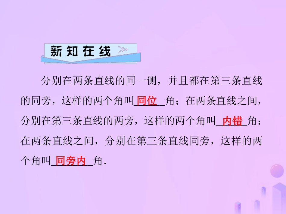 秋七年级数学上册 第5章 相交线与平行线 5.1 相交线 第3课时 同位角、内错角、同旁内角课件 (新版)华东师大版 课件_第2页