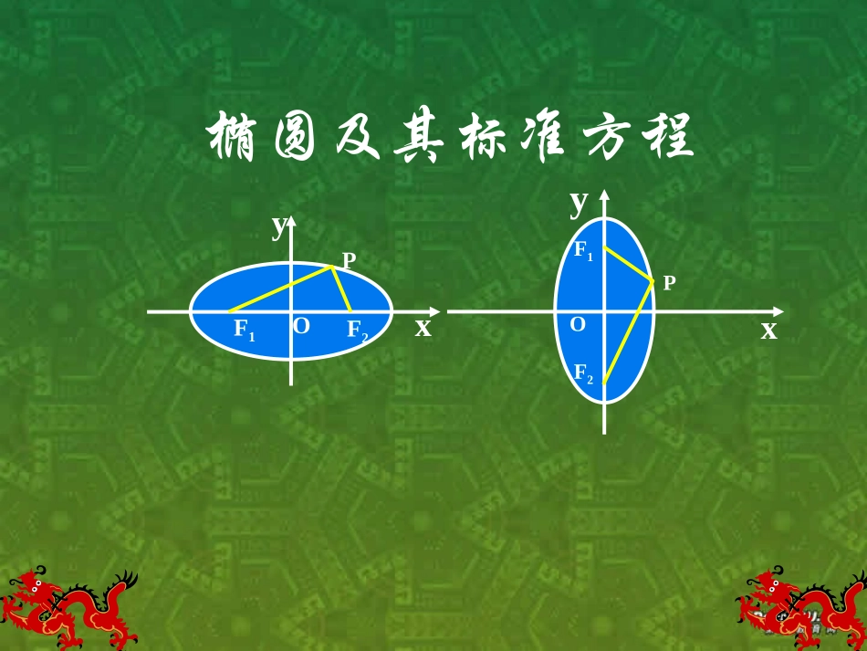 高二数学椭圆及其标准方程课件 人教版 课件_第1页
