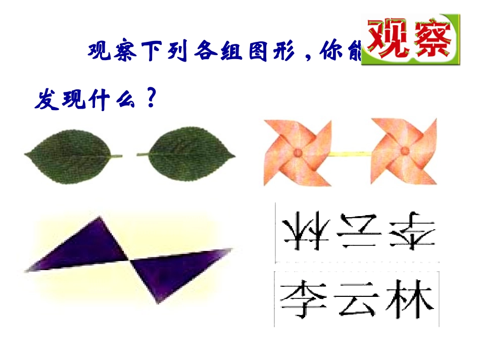 苏科版八年级数学上册中心对称与中心对称图形课件5 课件_第1页