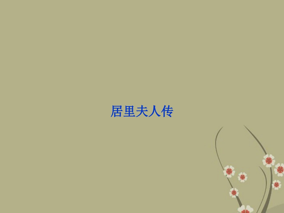 高中语文 专题六居里夫人传课件 苏教版选修(传记选读) 课件_第2页