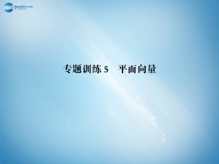 高二数学 专题训练5 平面向量配套课件