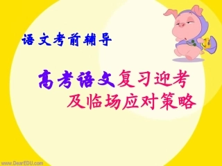 高考语文复习迎考及临场应对策略 人教版 试题