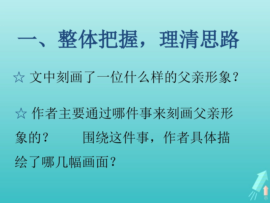 高中语文01父亲课件苏教版选修现代散文蚜 课件_第3页
