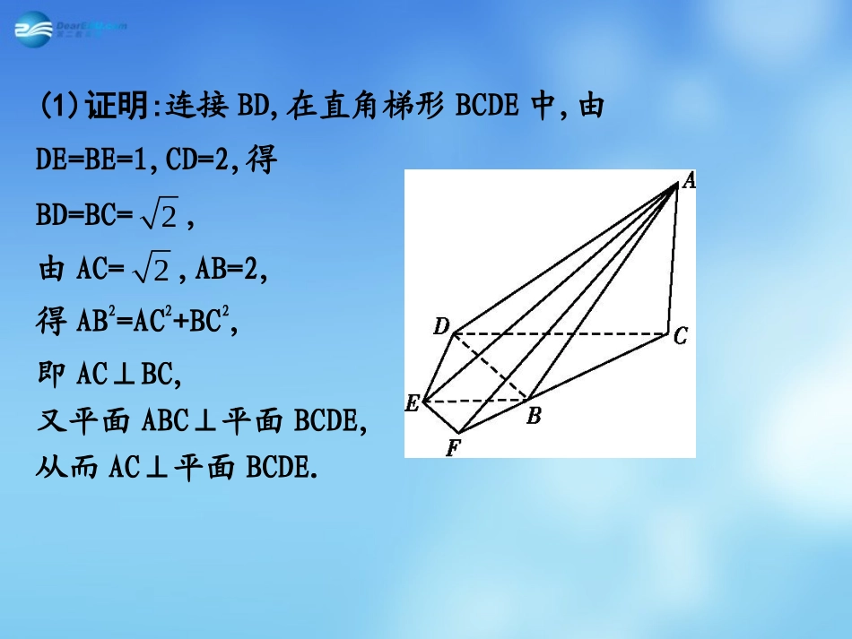 高考数学二轮复习 高校信息化课堂 专题六 立体几何 第3讲 空间角课件 文 课件_第3页