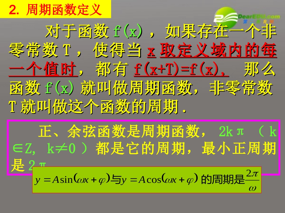 高中数学 142 正弦函数、余弦函数的性质(2单调性等)课件 新人教A版必修4 课件_第3页