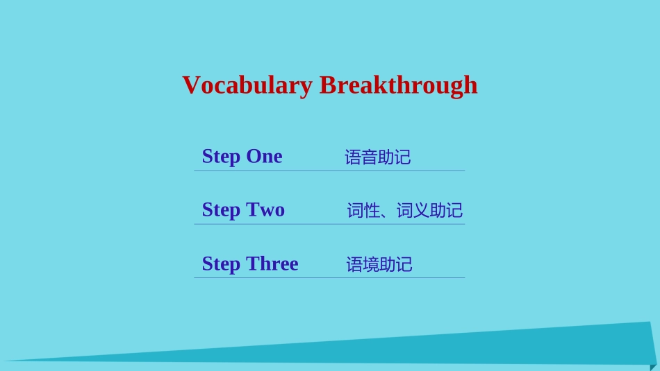 高中英语 Unit 4 Earthquakes Vocabulary Breakthrough课件 新人教版必修1 课件_第2页