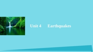 高中英语 Unit 4 Earthquakes Vocabulary Breakthrough课件 新人教版必修1 课件