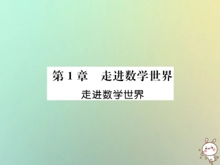 秋七年级数学上册 第1章 走进数学世界习题课件 (新版)华东师大版 课件