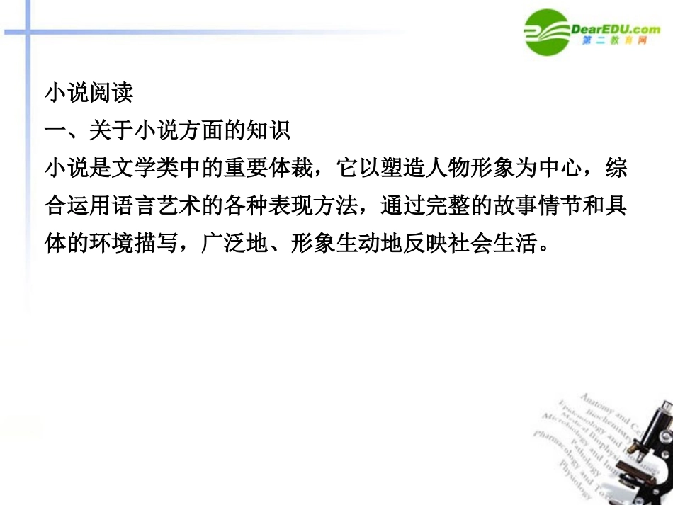 高三语文总复习 第三部分现代文阅读 第一章文学作品阅读第四节文学作品整体阅读配套课件 苏教版 课件_第2页