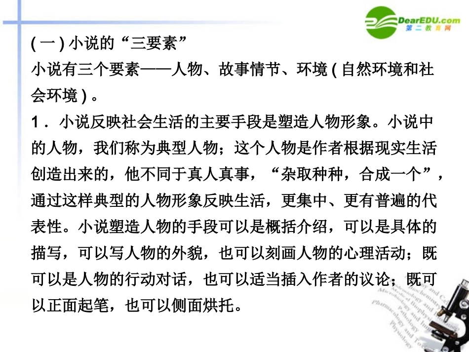 高三语文总复习 第三部分现代文阅读 第一章文学作品阅读第四节文学作品整体阅读配套课件 苏教版 课件_第3页