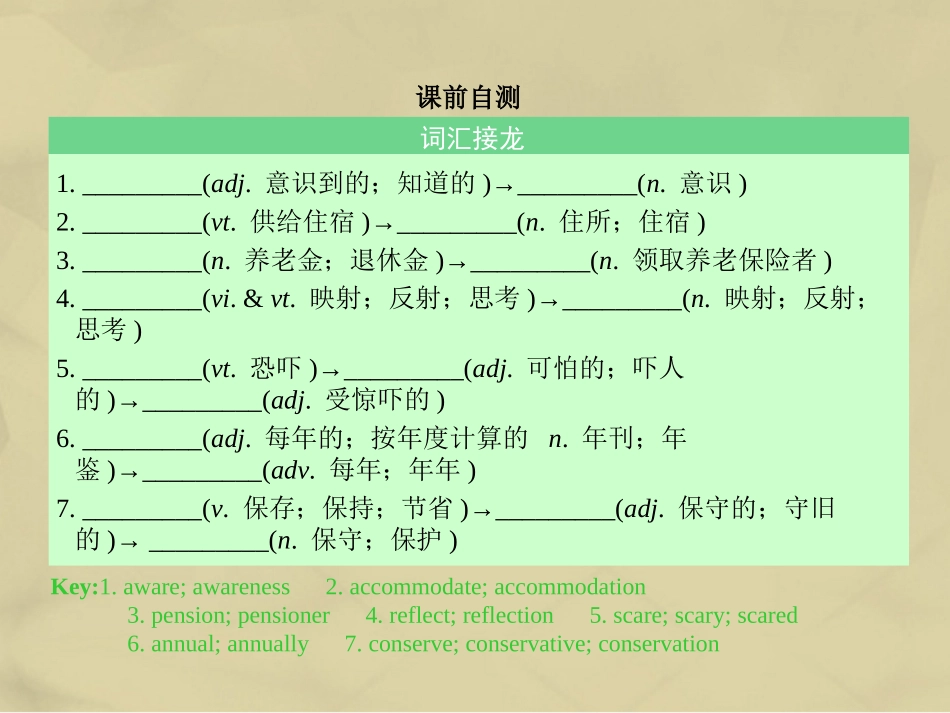 核按钮版高考英语一轮复习 Unit 3 Under the sea考点突破课件 新人教版选修7 课件_第2页