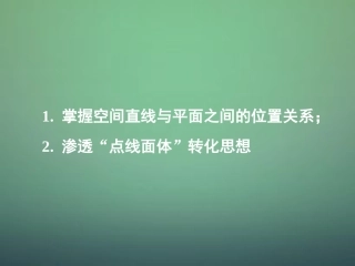 高中数学 213 214空间中直线与平面之间的位置关系 平面与平面之间的位置关系课件 新人教A版必修2 课件