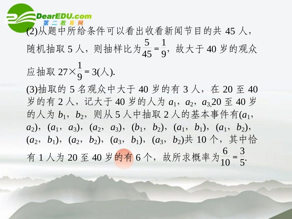 高考数学二轮复习 专题六第2讲概率、统计与统计案例课件 文 大纲人教版 课件_第3页