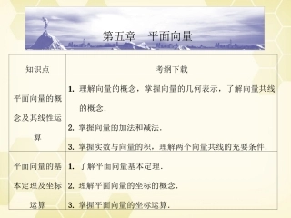 高考数学总复习 5.1平面向量课件 文 大纲人教版 课件