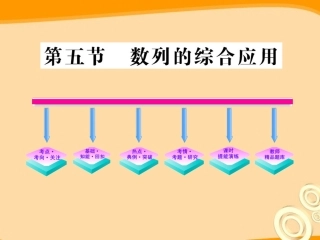 高三数学一轮复习 3.5 数列的综合应用课件 理 大纲版人教版 课件