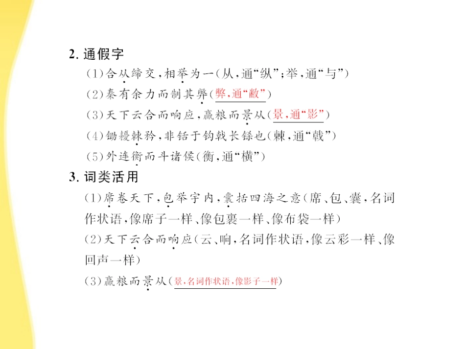 高中语文 第四单元第16课 过秦论配套课件 粤教版必修4 课件_第2页