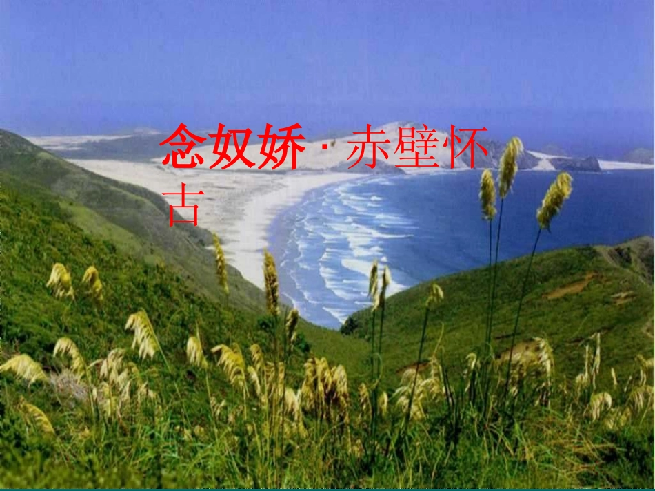 高中语文念奴娇 赤壁怀古课件2 苏教版 必修2 课件_第1页