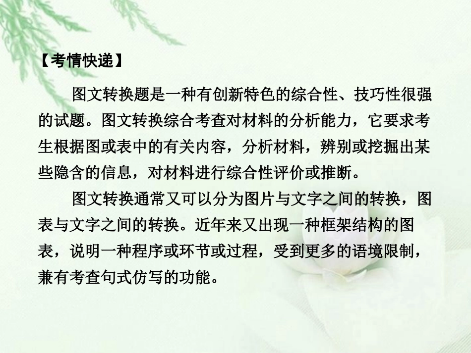 高中语文二轮复习 177 图文转换课件(新课标) 课件_第2页