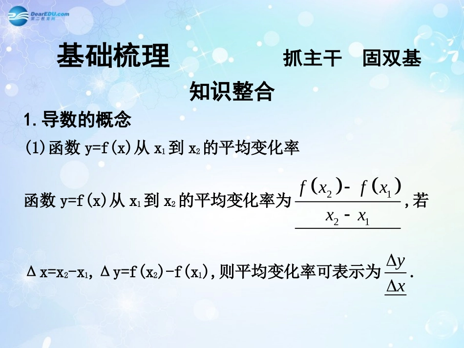 高考数学一轮复习 第2篇 第10节 导数的概念与计算课件 文 新人教版 课件_第3页