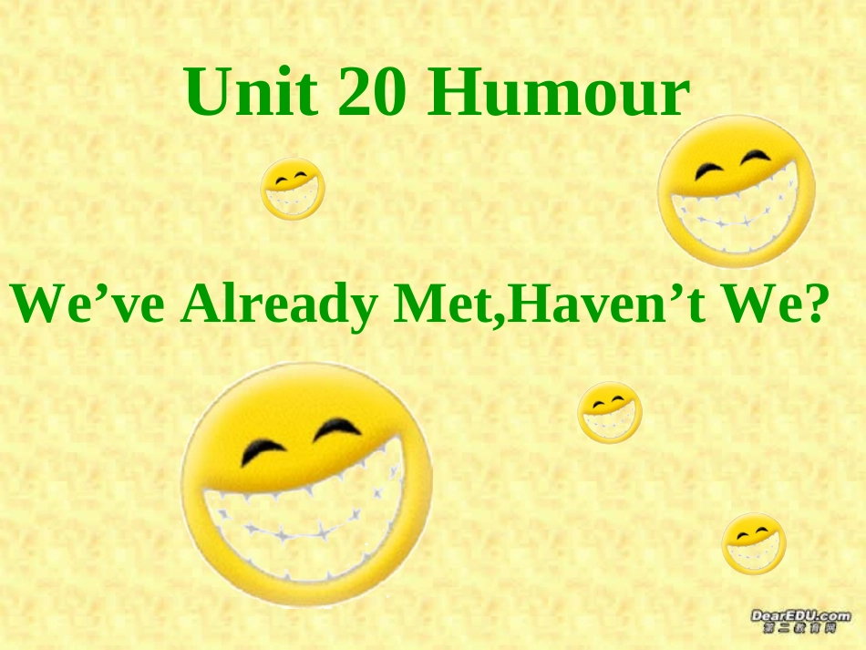 河北地区高一英语Unitumour综合技能 人教版 课件_第1页