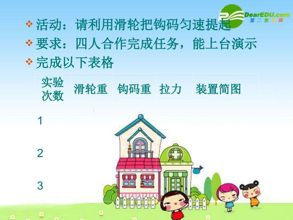 滑 轮 九年级物理上册：二、滑轮课件 苏科版_第3页