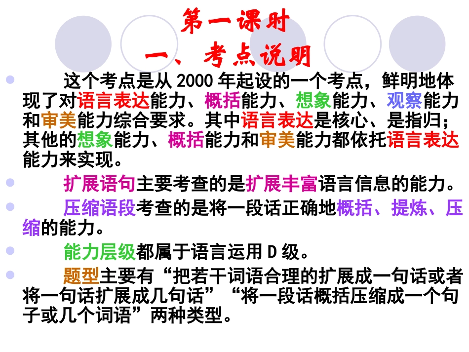 高考语文扩展语句 压缩语段课件_第2页