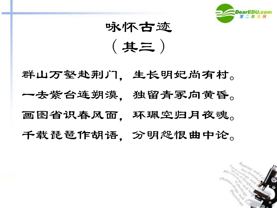高中语文(咏怀古迹(其三))课件7 新人教版必修3 课件_第2页