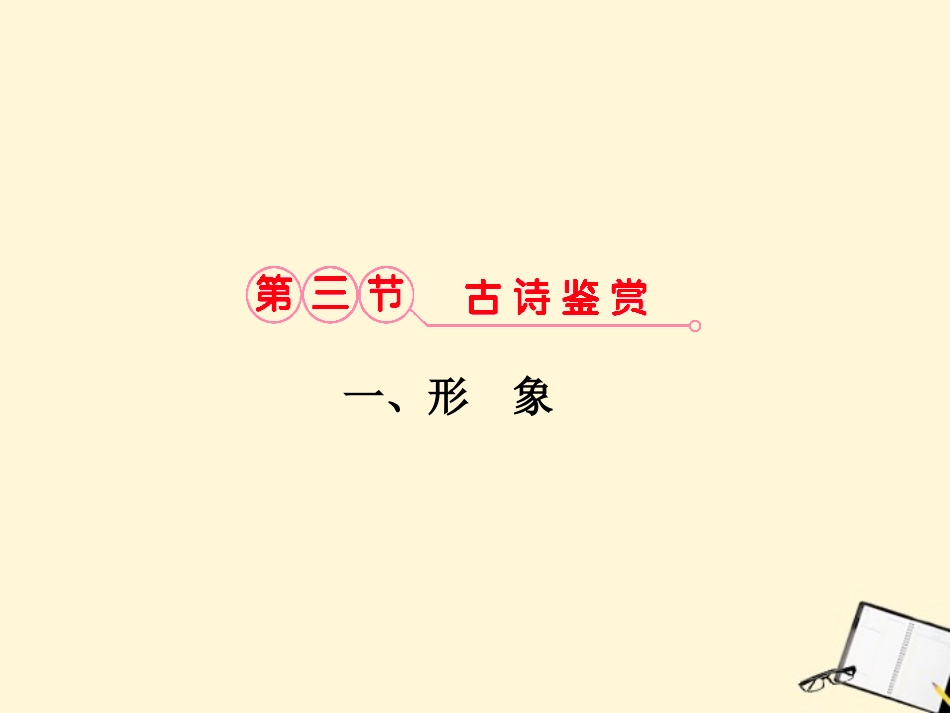福建省高考语文 第二部分 专题一 第3节 古诗欣赏一、形象课件  课件_第1页