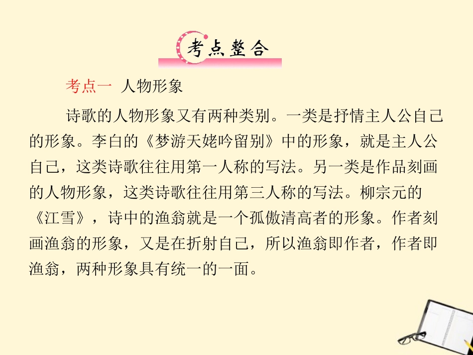 福建省高考语文 第二部分 专题一 第3节 古诗欣赏一、形象课件  课件_第3页
