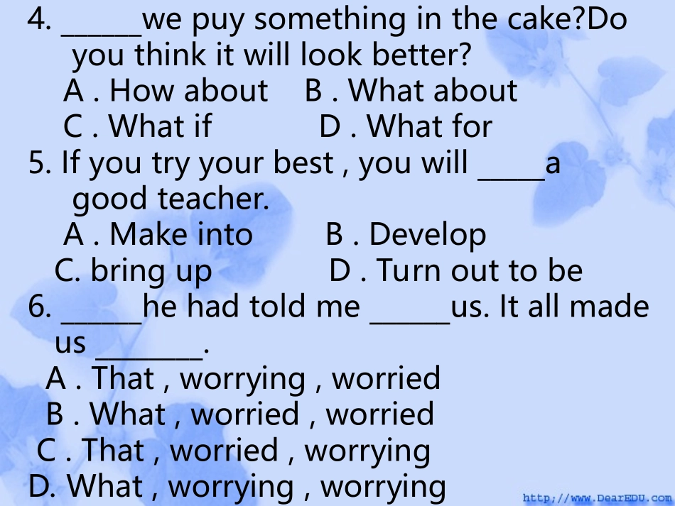 高二英语Revision for Units1-4 新课标 人教版哪 课件_第3页