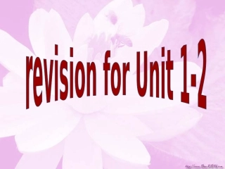 高二英语Revision for Units1-4 新课标 人教版哪 课件