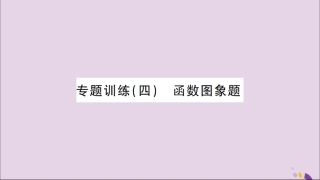 湖北省中考化学一轮复习 专题训练(四)函数图象题课件