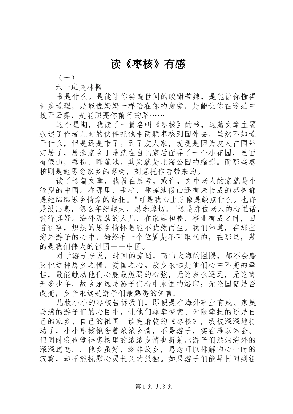 读《枣核》有感_第1页