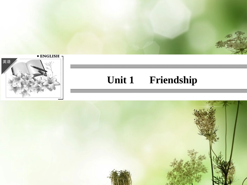 高中英语 Unit 1 Friendship-Period 1课件 新人教版必修1 课件_第1页