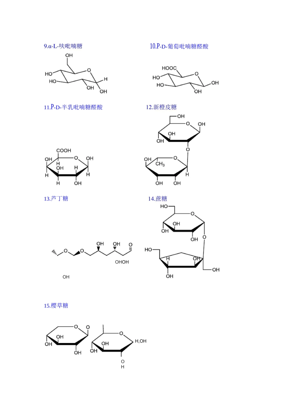 中药化学习题集第二章糖与苷   吴立军.._第3页