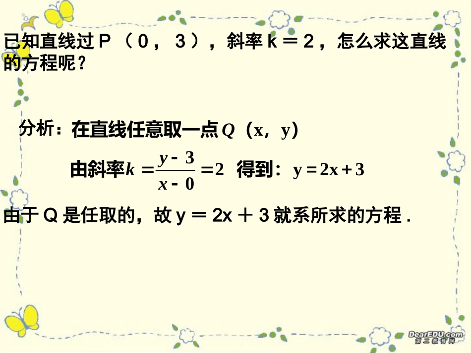 直线方程(一) 高二数学立体几何课件集二[整理十套] 人教版 高二数学立体几何课件集二[整理十套] 人教版_第3页