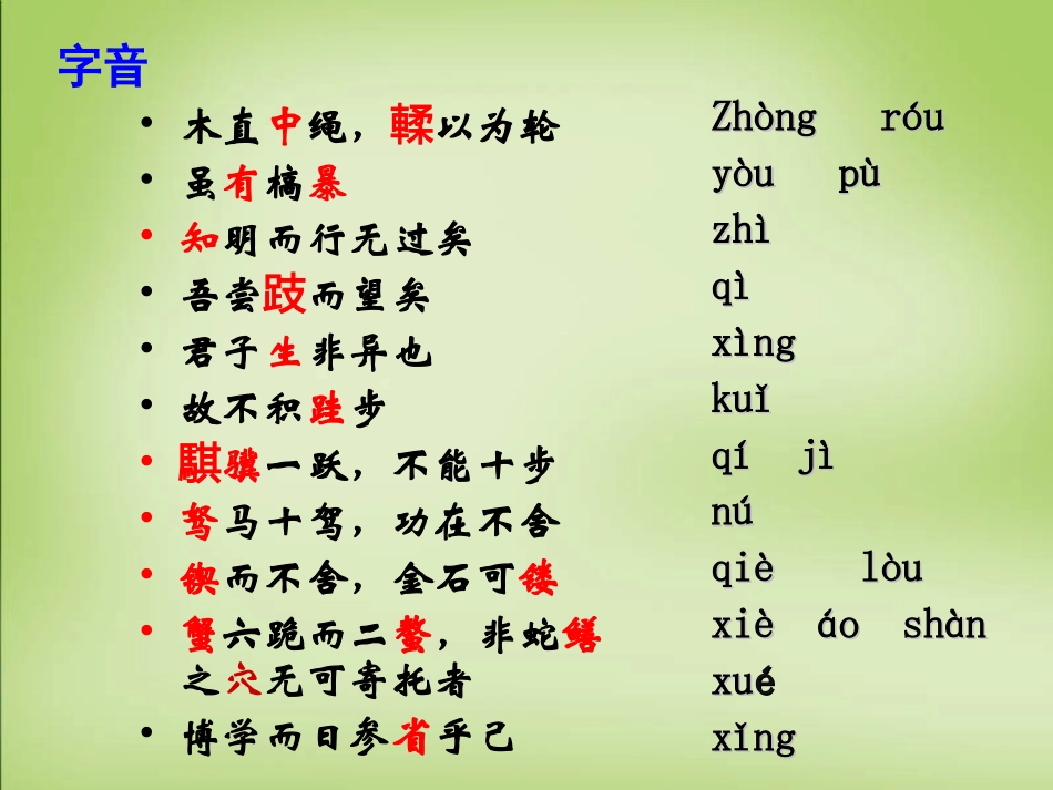高中语文劝学练习课件新人教版必修2 课件_第2页
