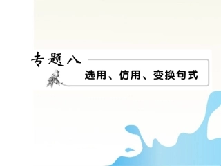高考语文 8选用、仿用、变换句式模块突破复习课件 课件