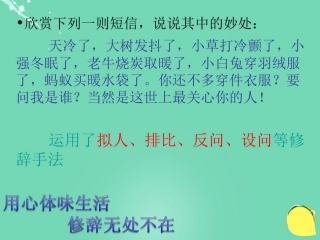 高中语文梳理探究修辞无处不在课件新人教版必修2 课件