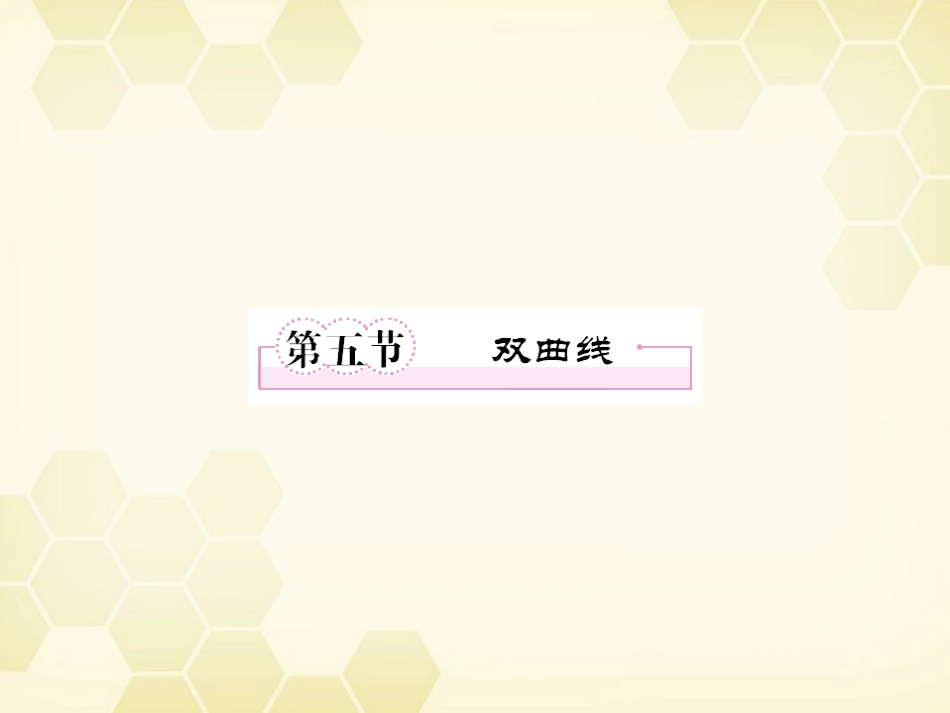 高三数学一轮复习 双曲线课件 新人教B版 课件_第1页