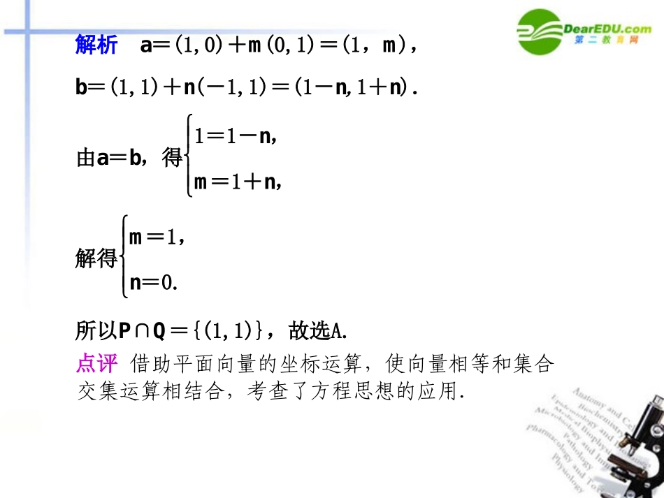 高考数学总复习 11 例谈平面向量的交汇性课件_第2页