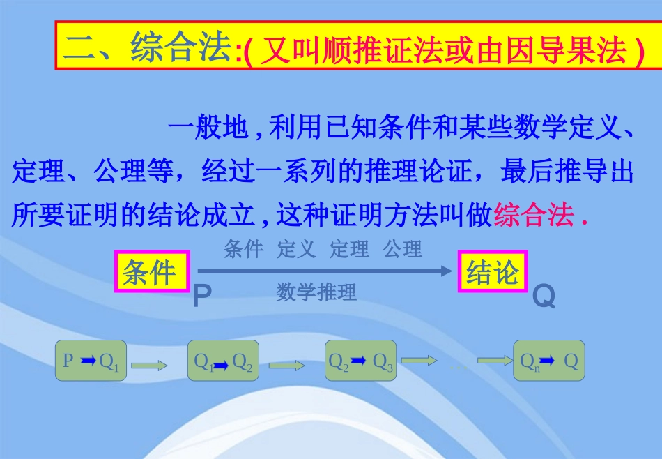 高中数学 直接证明与间接证明课件三 新人教A版选修1-2 课件_第3页