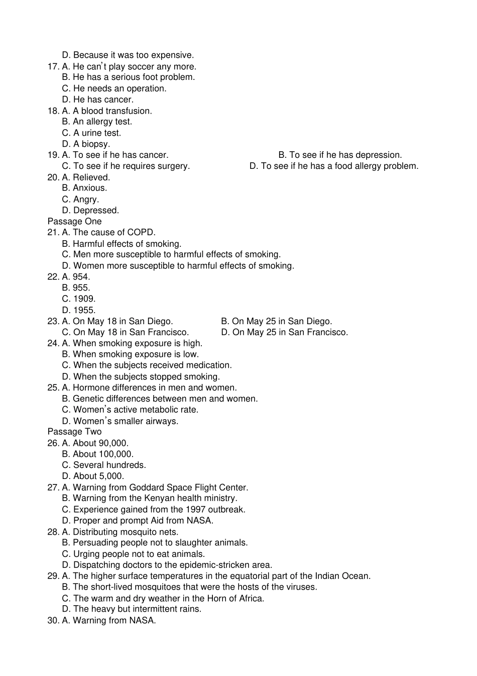 全国医学考博英语试题_第3页
