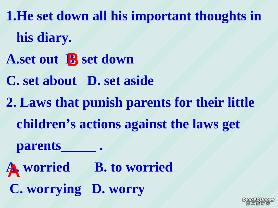 高一英语Unit1-5单元考点练习复习材料 新课标 试题_第3页