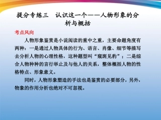 高考语文 大二轮专题复习 第五章 小说阅读 提分专练三课件