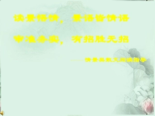 高考语文专题复习 情景散文阅读指导情景散文阅读指导课件 新人教版 课件