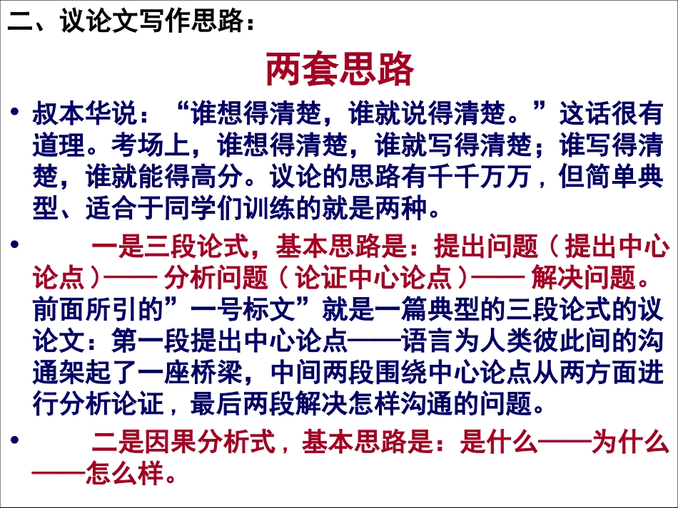 高中语文作文辅导 如何写议论文课件 新人教版 课件_第3页