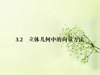 高中数学 3.2.1空间向量平行与垂直关系同步测控课件 新人教A版选修2-1 课件