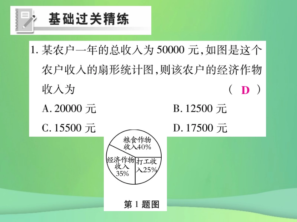 秋七年级数学上册 第六章 数据的收集与整理 6.3 数据的表示(第1课时)练习课件 (新版)北师大版 课件_第2页
